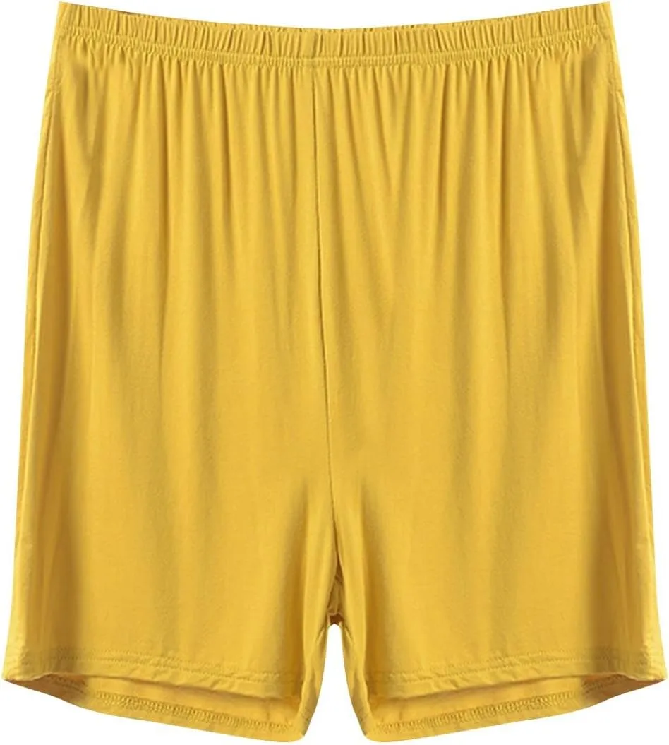 Women's Soft Modal Pajama Shorts Casual Elastic Waist Pj Bottoms Loose Comfy Summer Thin Boxer Sleepwear Lounge Shorts