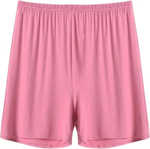 Women's Soft Modal Pajama Shorts Casual Elastic Waist Pj Bottoms Loose Comfy Summer Thin Boxer Sleepwear Lounge Shorts