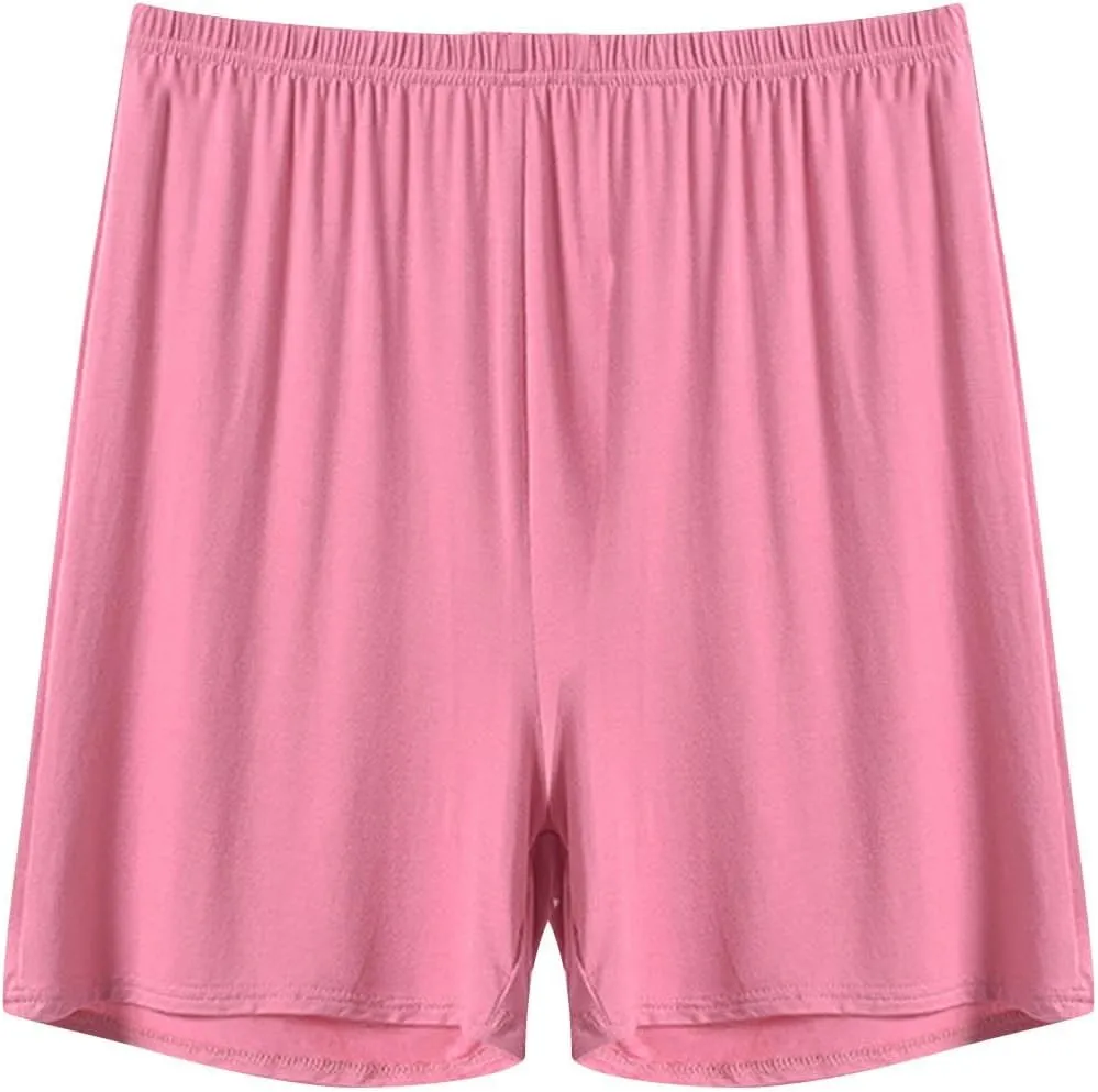 Women's Soft Modal Pajama Shorts Casual Elastic Waist Pj Bottoms Loose Comfy Summer Thin Boxer Sleepwear Lounge Shorts
