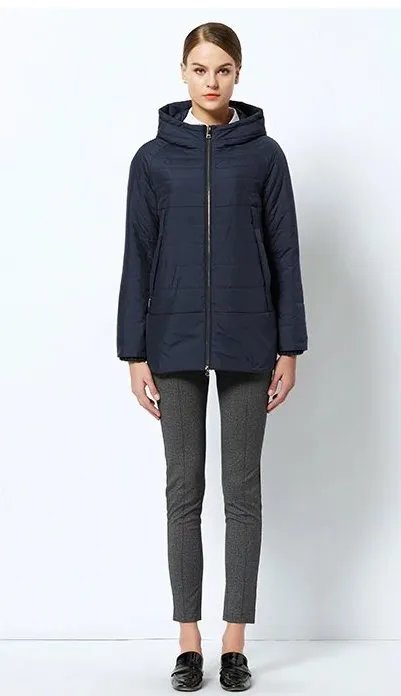 Women's Spring Thin Cotton-Padded Hooded Jacket