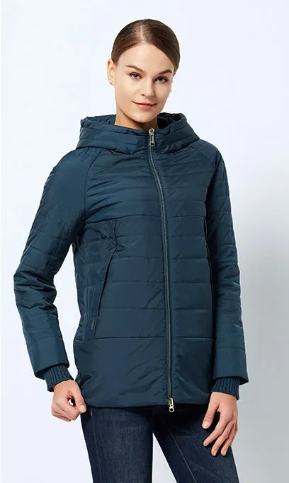 Women's Spring Thin Cotton-Padded Hooded Jacket