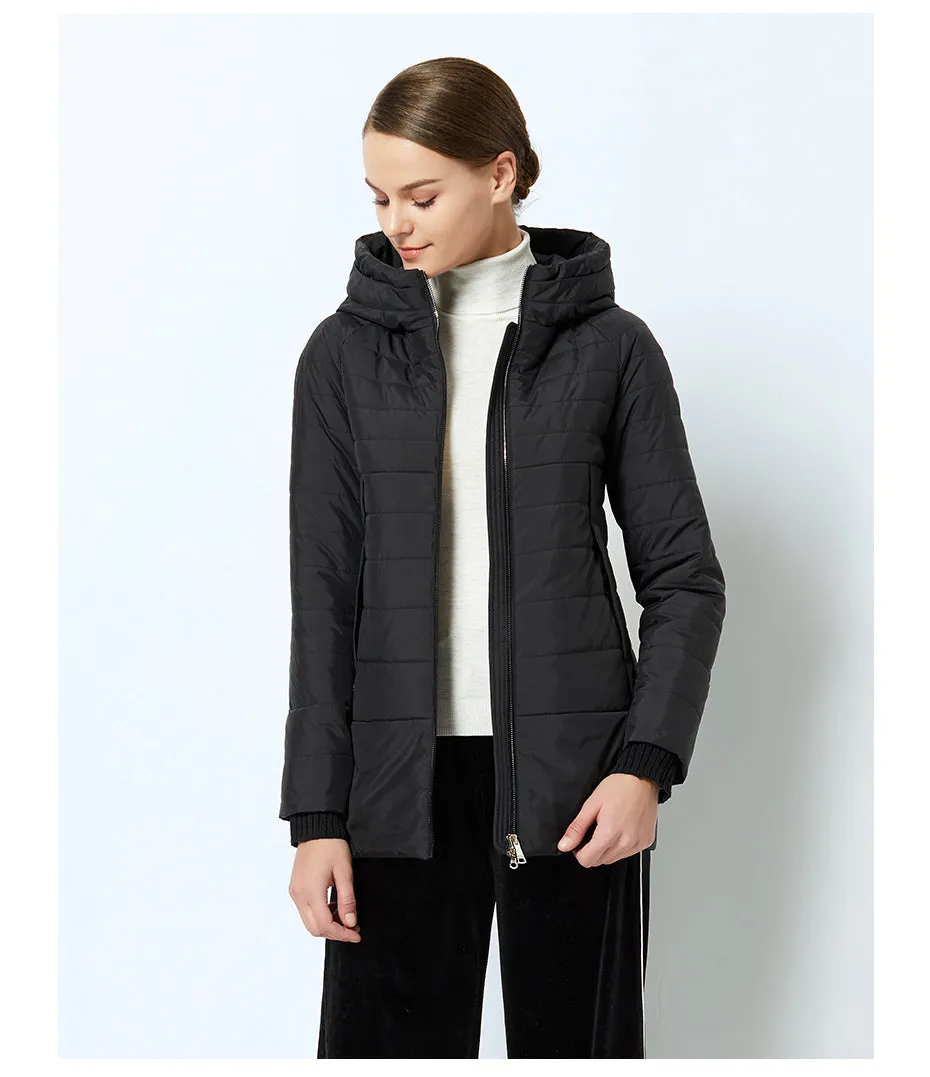 Women's Spring Thin Cotton-Padded Hooded Jacket