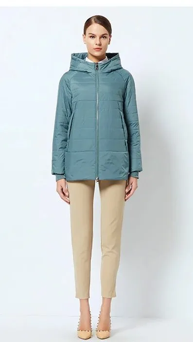 Women's Spring Thin Cotton-Padded Hooded Jacket