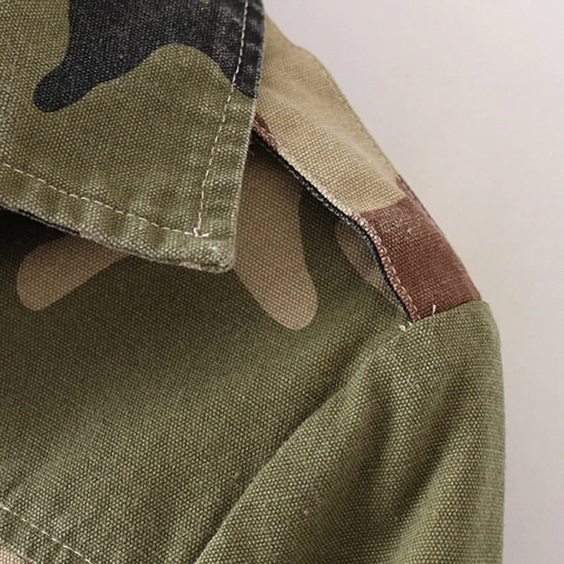 Women's Spring/Autumn Camouflage Loose Jacket