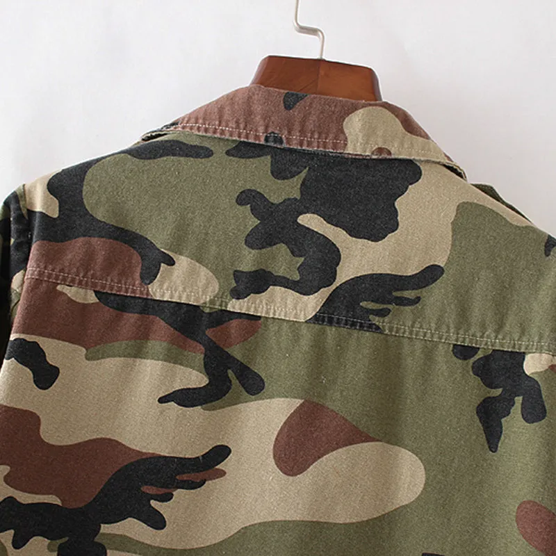 Women's Spring/Autumn Camouflage Loose Jacket