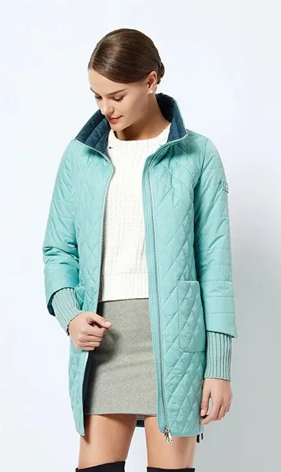 Women's Spring/Autumn Jacket With Standing Collar