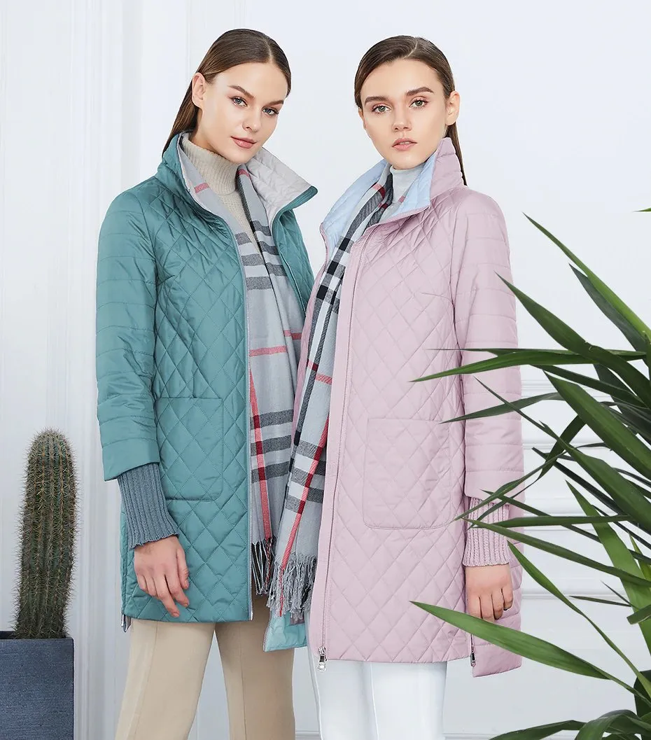 Women's Spring/Autumn Jacket With Standing Collar