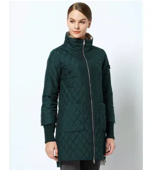 Women's Spring/Autumn Jacket With Standing Collar