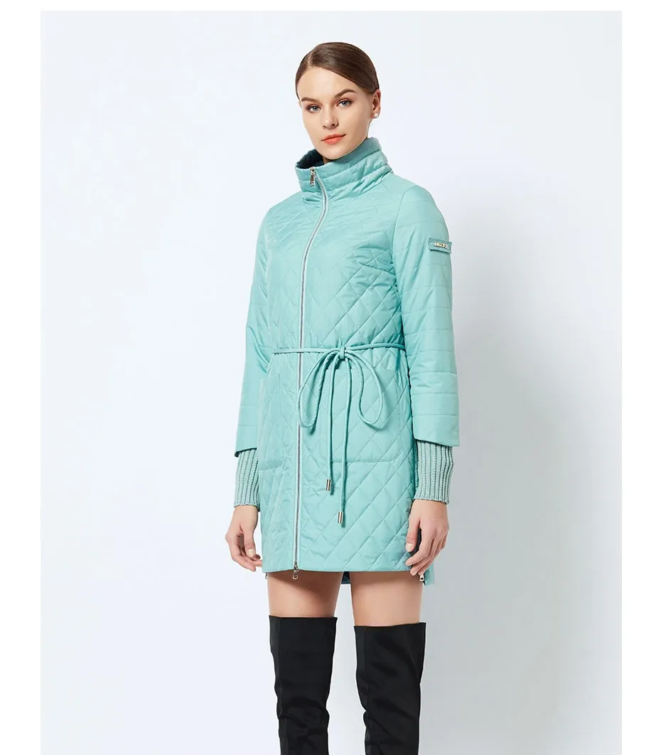 Women's Spring/Autumn Jacket With Standing Collar
