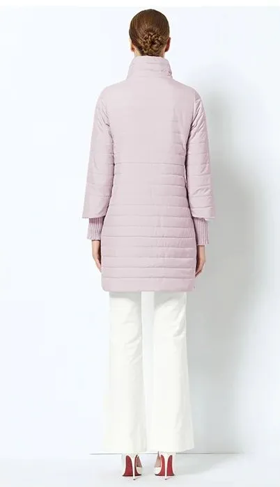 Women's Spring/Autumn Jacket With Standing Collar