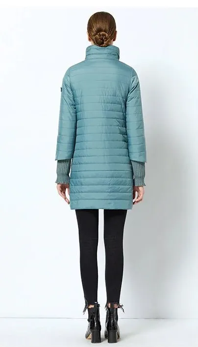 Women's Spring/Autumn Jacket With Standing Collar