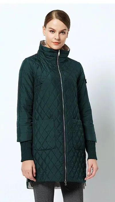 Women's Spring/Autumn Jacket With Standing Collar