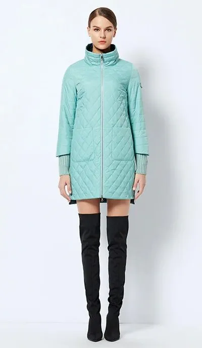 Women's Spring/Autumn Jacket With Standing Collar