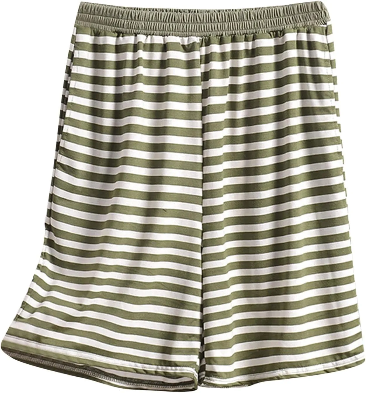 Women's Striped Pajama Shorts Soft Modal Pj's Bottoms Stylish Lounge Boxer Shorts for Sleep Gym Running with Pockets