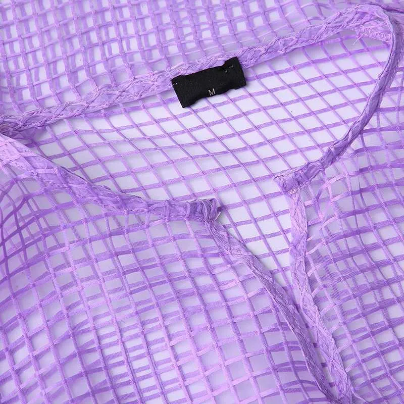 Women's Summer Casual Mesh O-Neck Loose Blouse