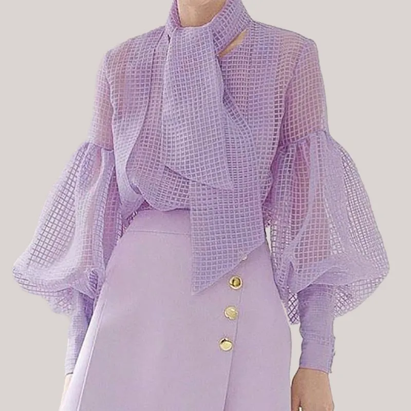 Women's Summer Casual Mesh O-Neck Loose Blouse