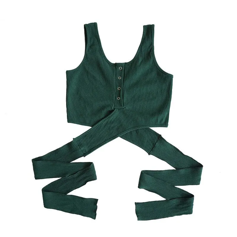 Women's Summer Cotton Wrap Stretch Lace-Up Crop Top With Bow