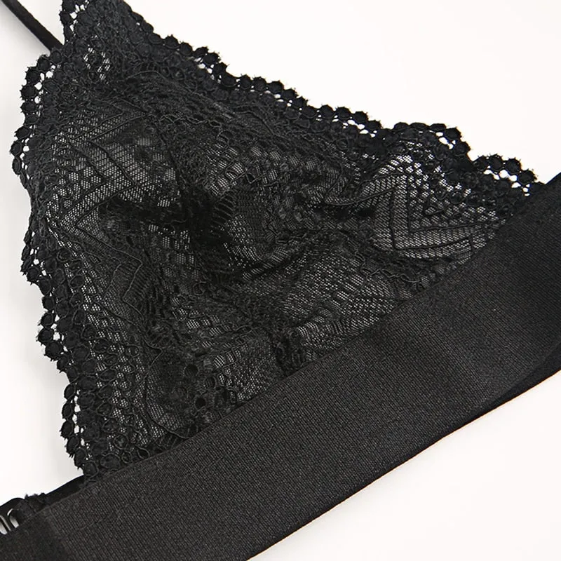 Women's Trim Black Lace Bralette