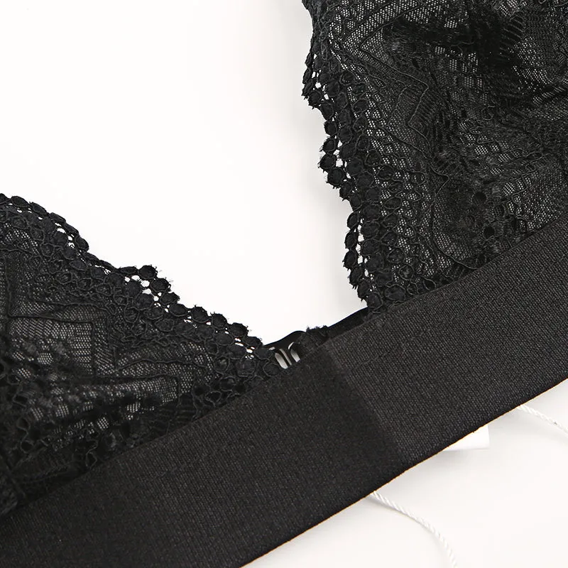 Women's Trim Black Lace Bralette