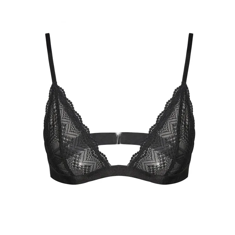 Women's Trim Black Lace Bralette