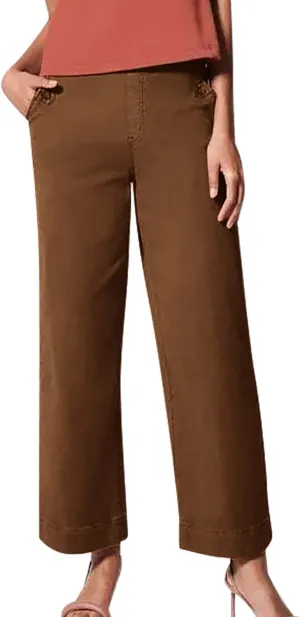 Women's Twill Suit Pants Fashion Casual High Waisted Straight-Leg Pants Classic Business Work Dress Pants Trousers