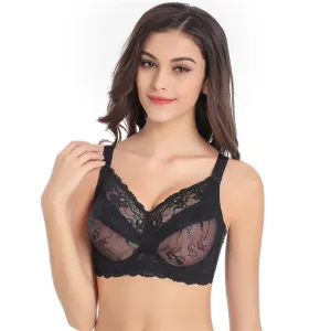 Women's Ultra-Thin Lace Plus Size Bra