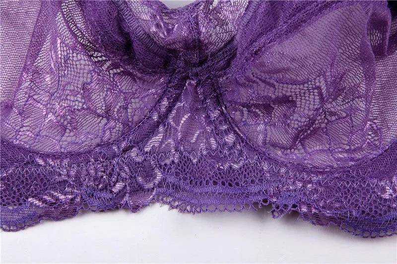 Women's Ultra-Thin Lace Plus Size Bra