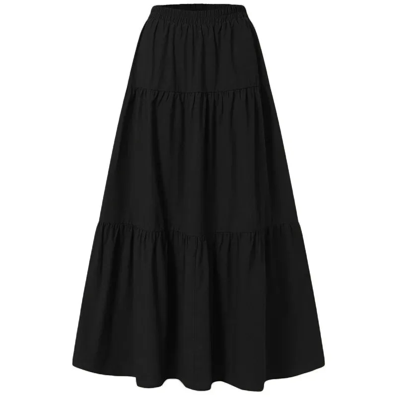 Women's Vintage Pleated Fashion Designer Long Skirts (Plus Size)