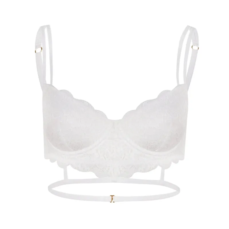 Women's White Lace Bra
