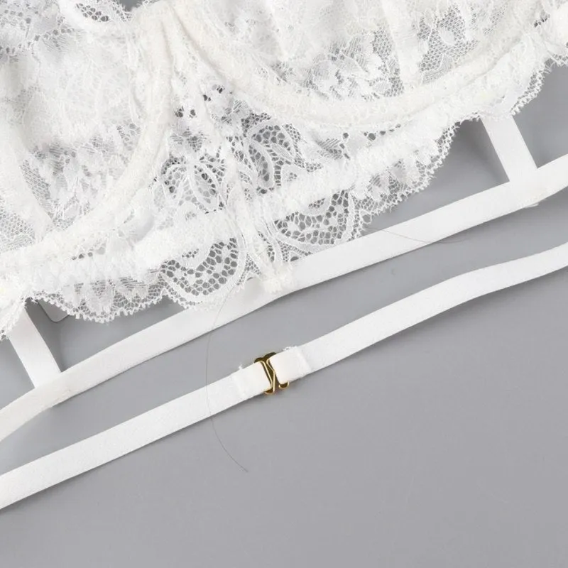 Women's White Lace Bra