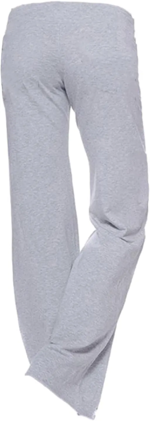 Women's Wide Leg Yoga Pants Comfy Solid Lounge Slacks Workout Legging High Waist Drawstring Tummy Control Trousers