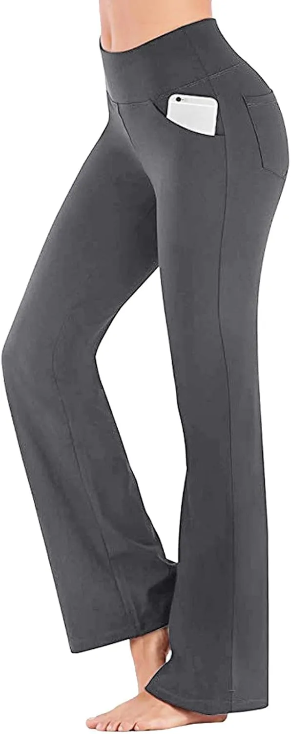 Womens Yoga Sweatpants High Waist Wide Leg Lounge Pajamas Pants Casual Loose Pants with Drawstring & Pockets