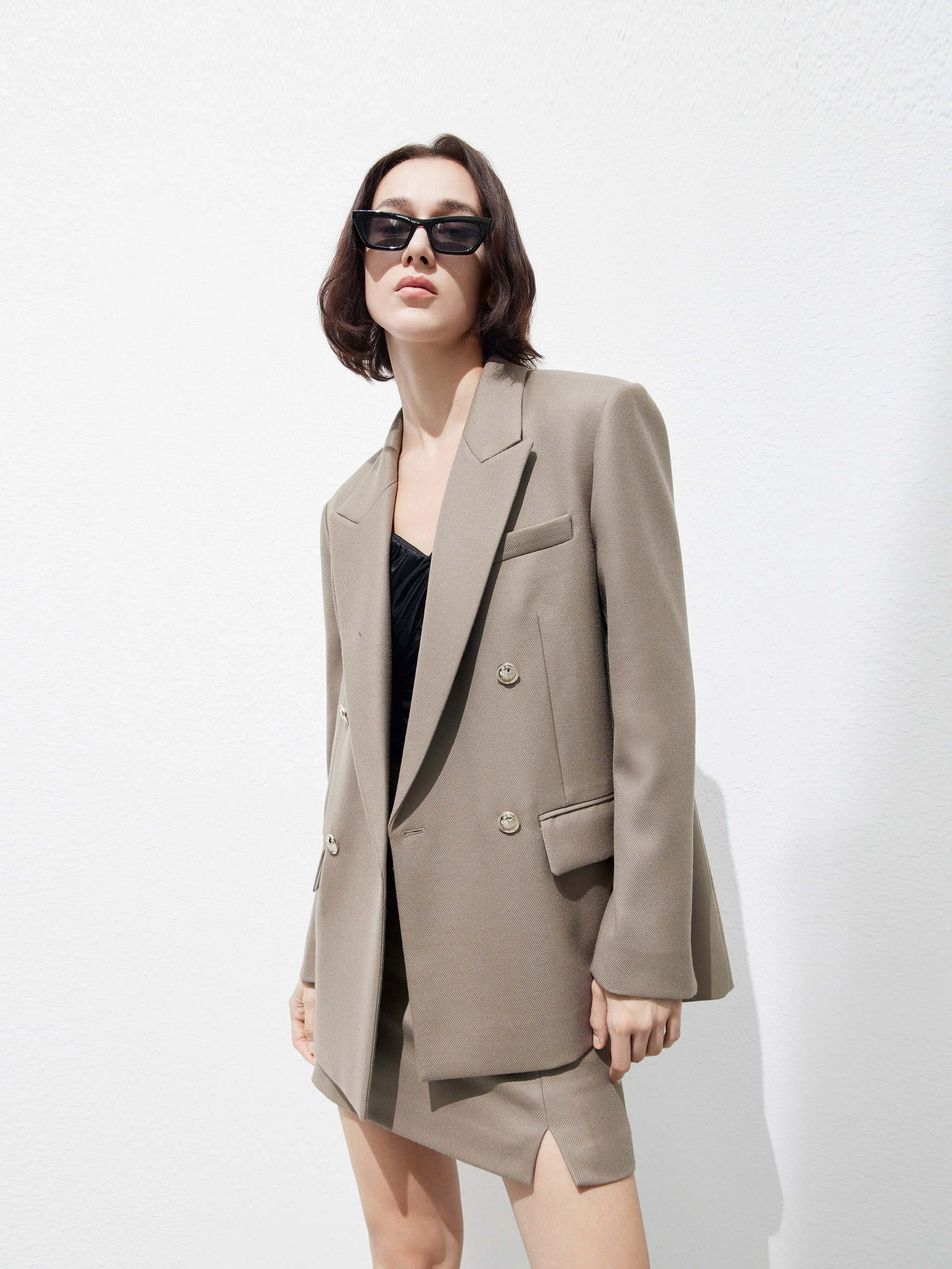 Wool blend Structured Blazer