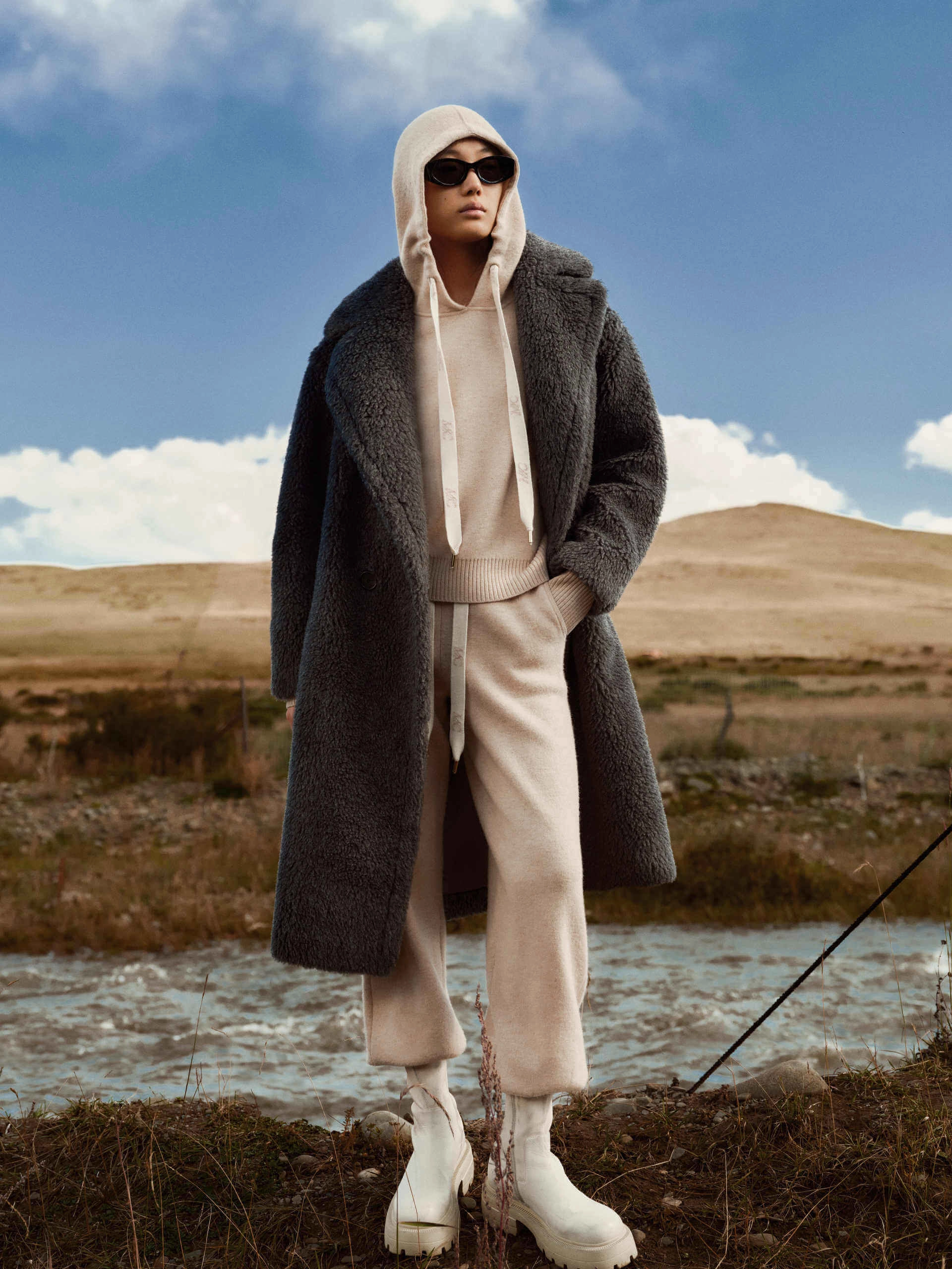 Wool Blend Teddy Coat