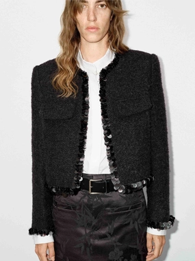 Wool Blend Tweed Jacket Wool Blend Tweed Jacket