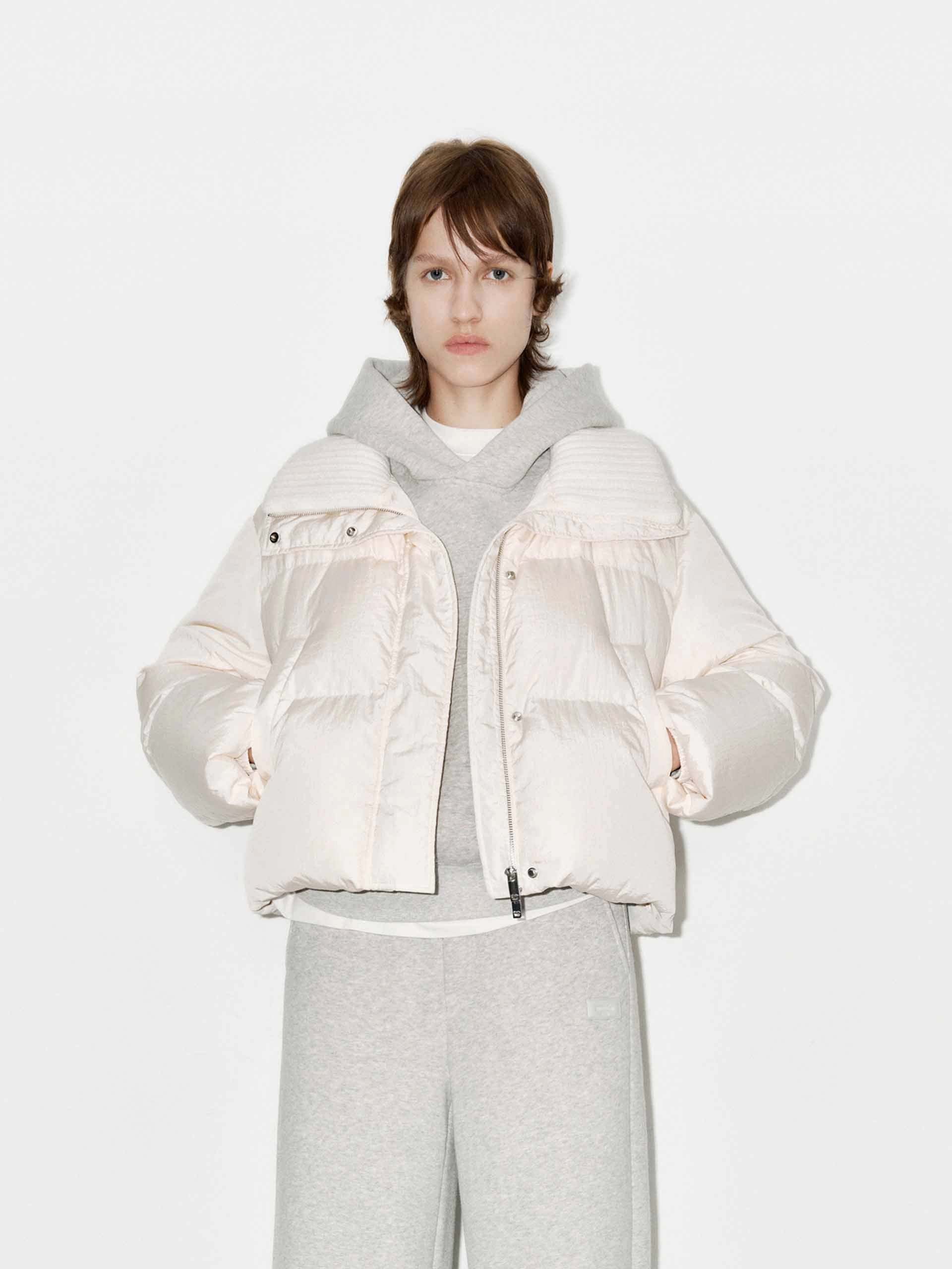 Wool Collar Short Down Jacket