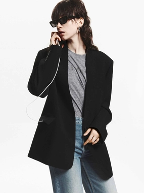 Wool Raw Trim Blazer Wool Raw Trim Blazer