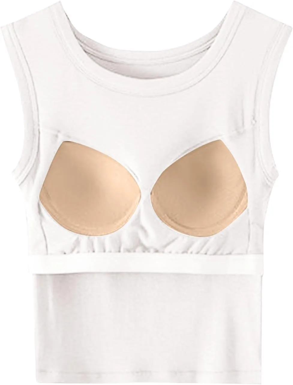 Workout Tank Tops for Women with Built in Bra, Slim Fit Crop Top, Basic Padded Camisole 2025 Summer Clothes