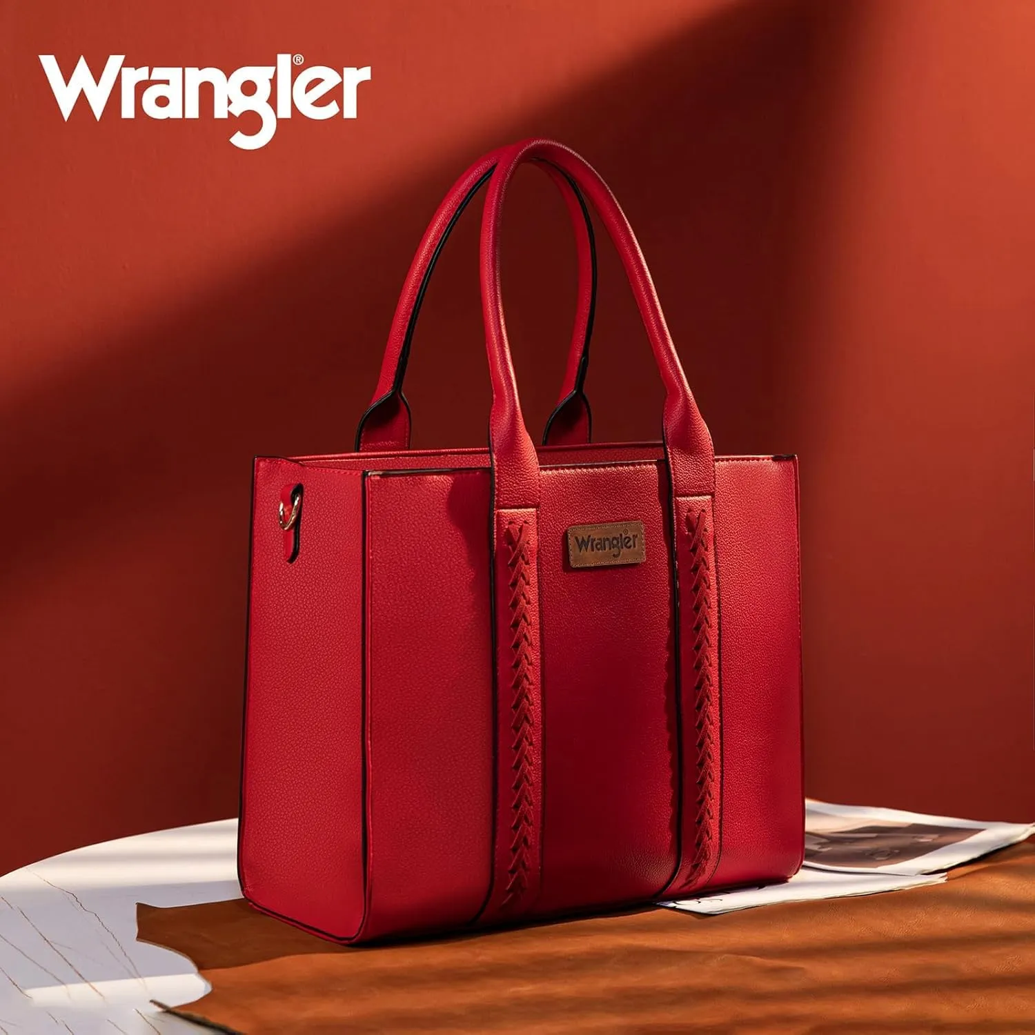 Wrangler Women's Crossbody Satchel Purse with Adjustable Strap