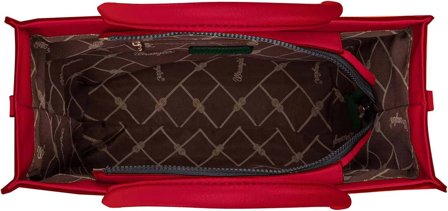 Wrangler Women's Crossbody Satchel Purse with Adjustable Strap