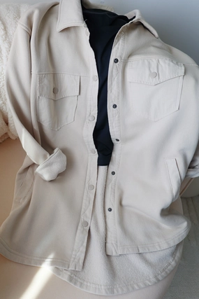 In A Snap Shacket- Natural UltraFineMesh FrictionResistant Edges