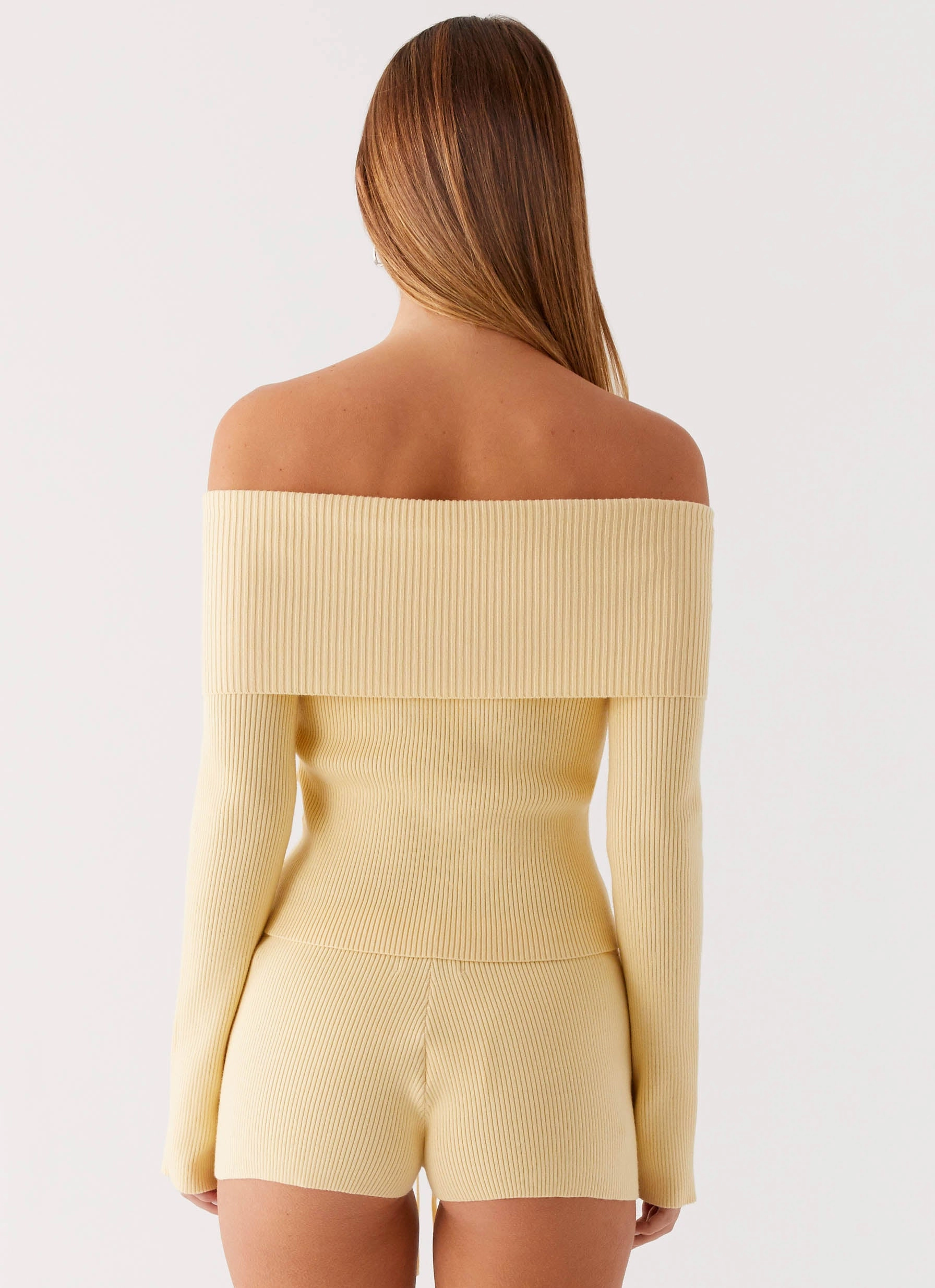 Muted Muse Knit Long Sleeve Top - Yellow Multi Pocket System Lightweight Lining