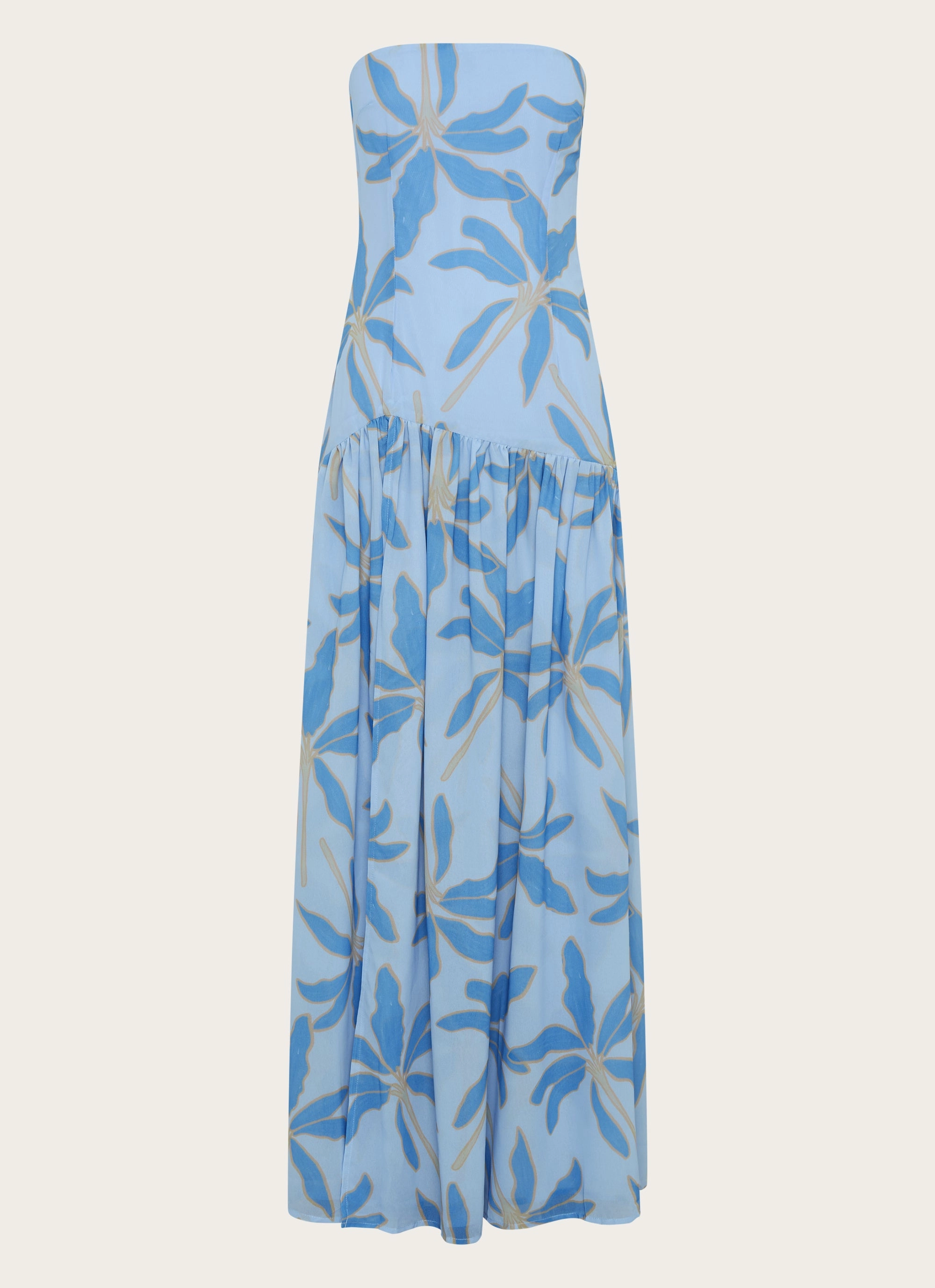 Eden Strapless Maxi Dress - Opulent Blue Light Blend Quick Glam