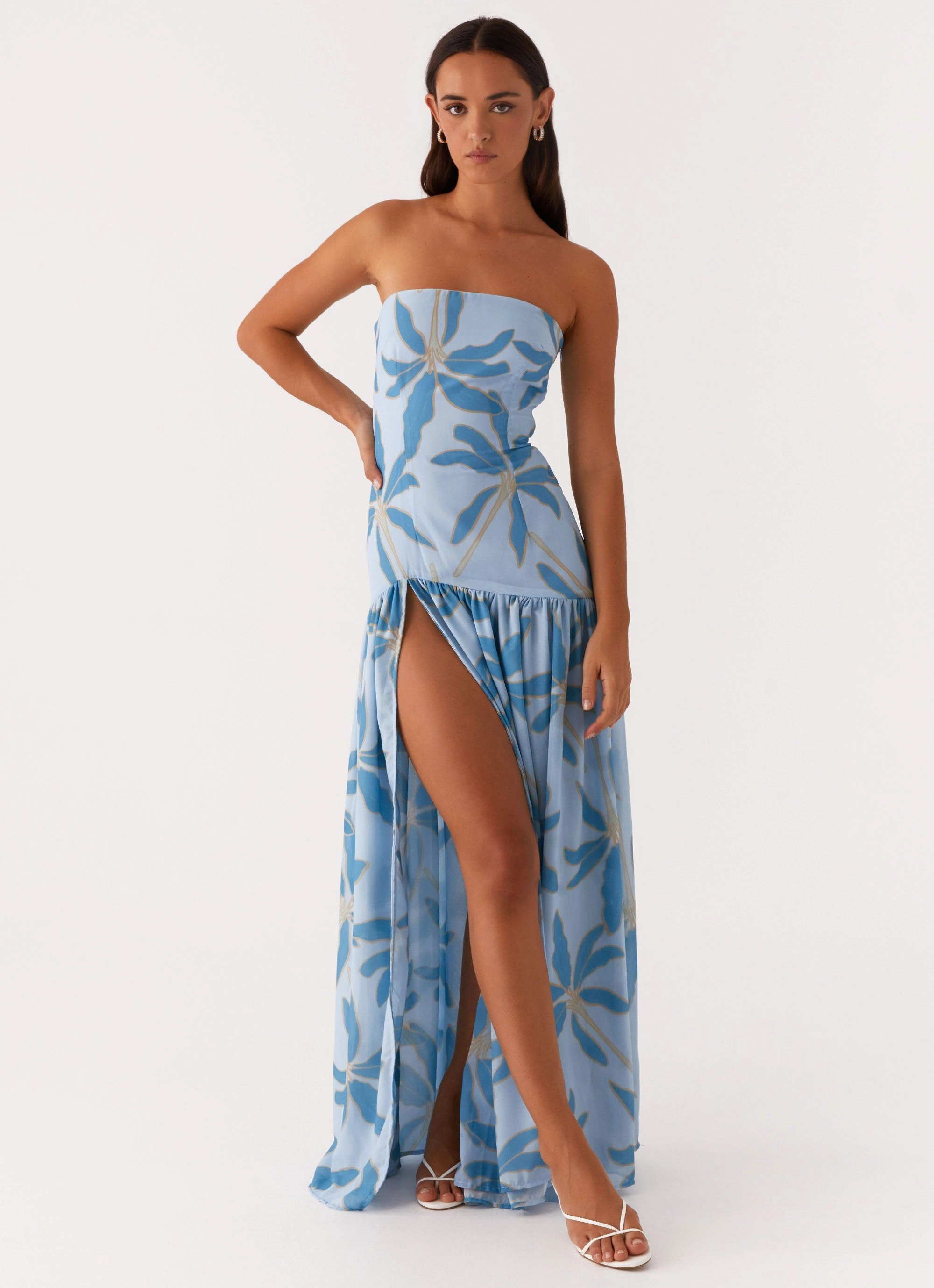 Eden Strapless Maxi Dress - Opulent Blue Office Casual Business casual