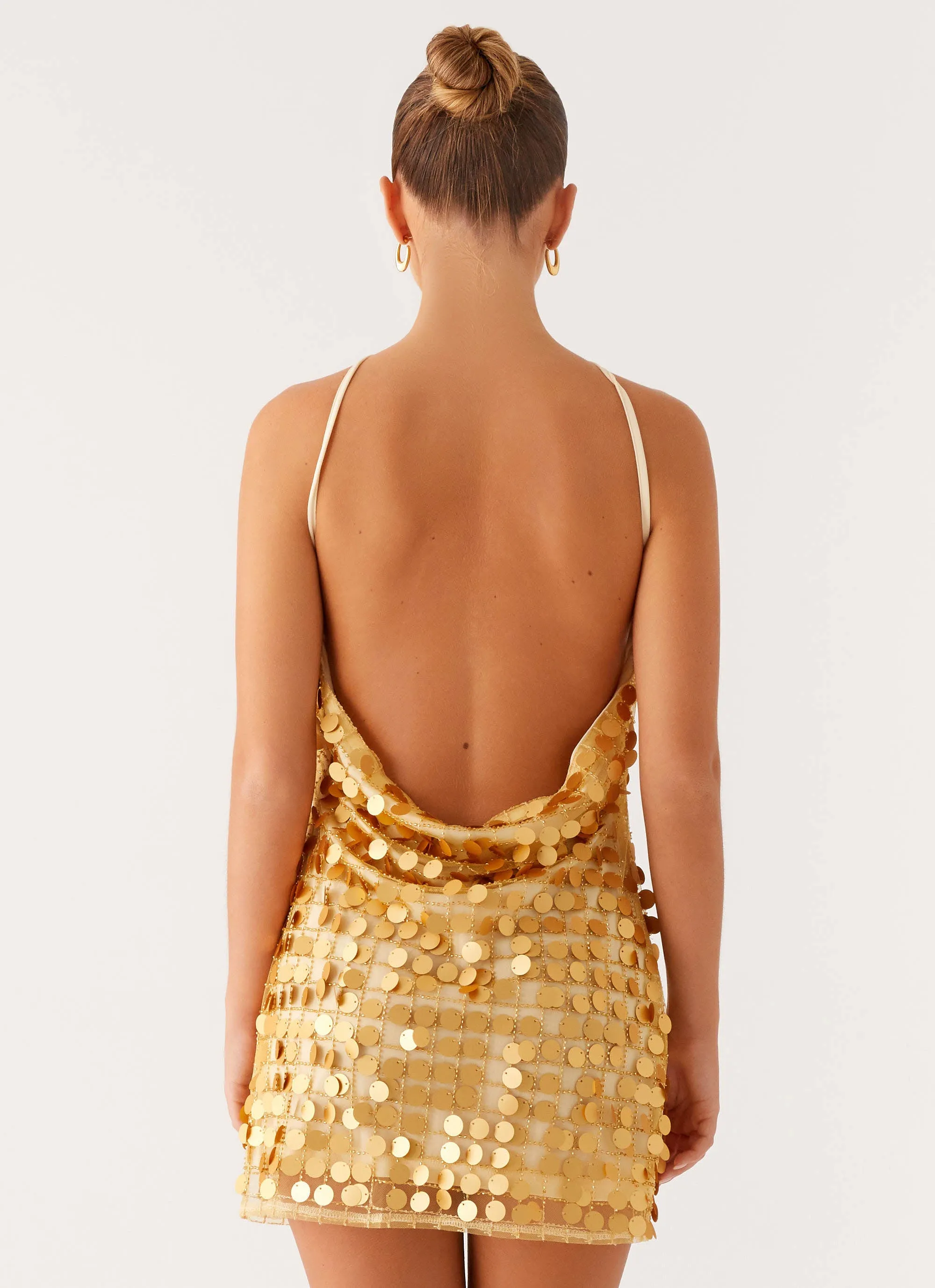 Night Out Xander Sequin Mini Dress - Gold