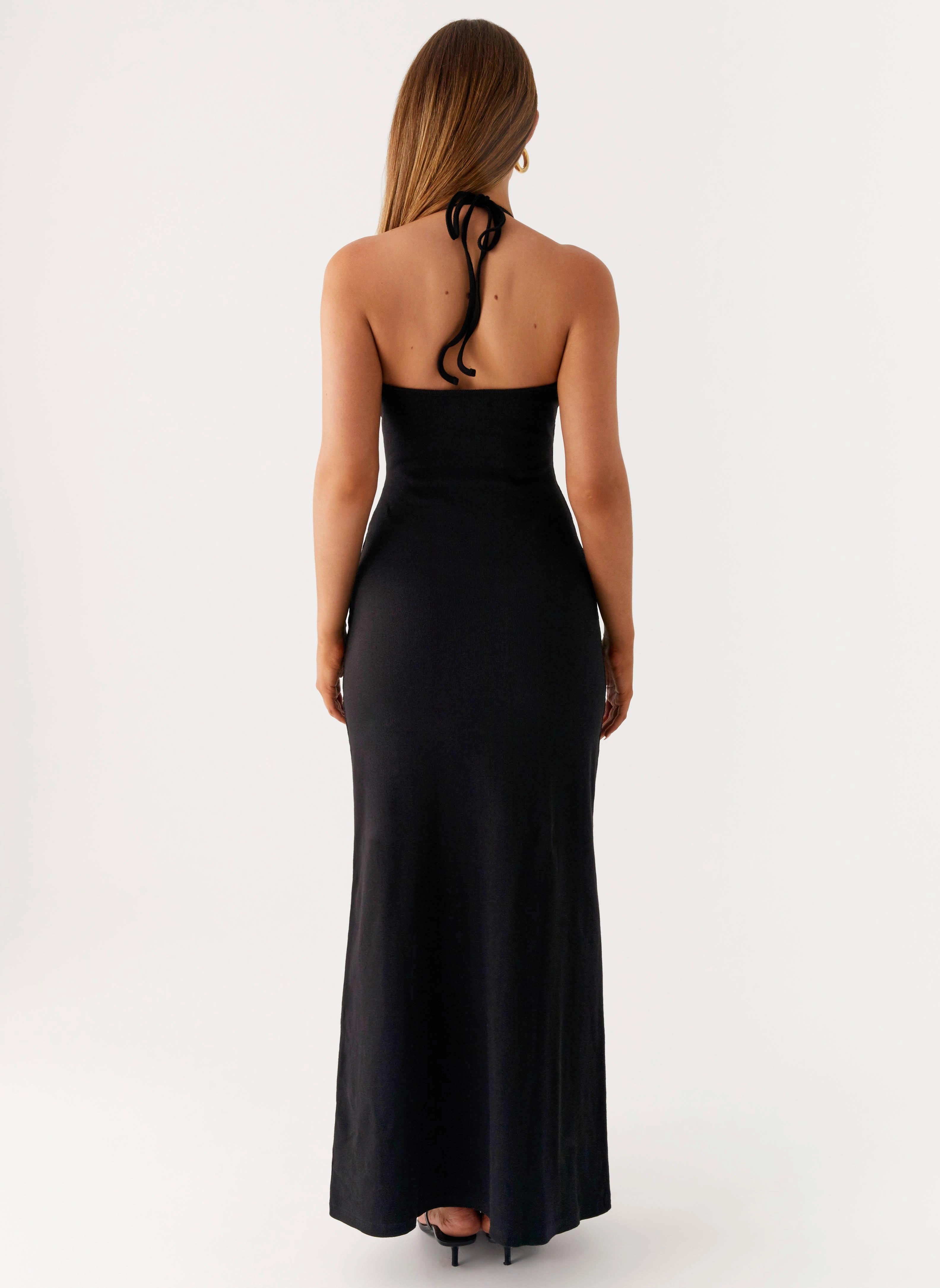Anytime Wear Yaselle Button Front Maxi Dress - Black