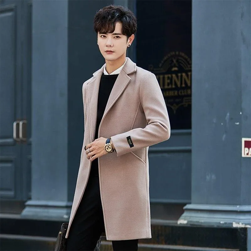 YASUG Casual Solid Color Men's Coat