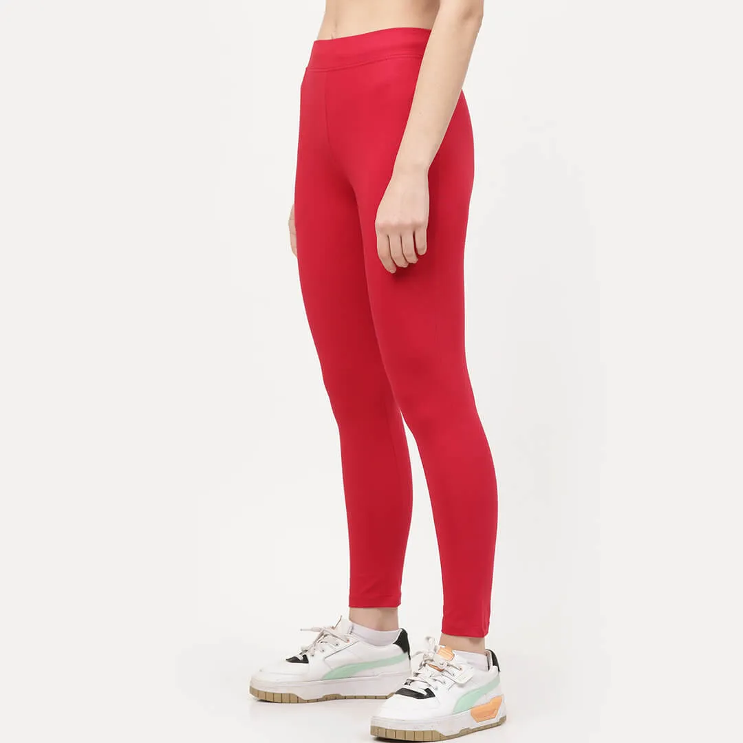 Yoga Pants - Chilli Red