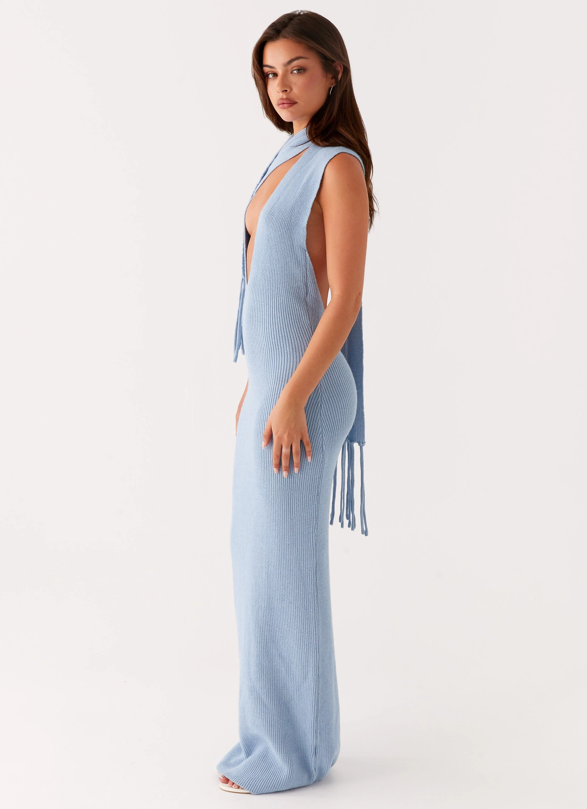 Dreamy Motion Raine Knit Maxi Dress - Blue