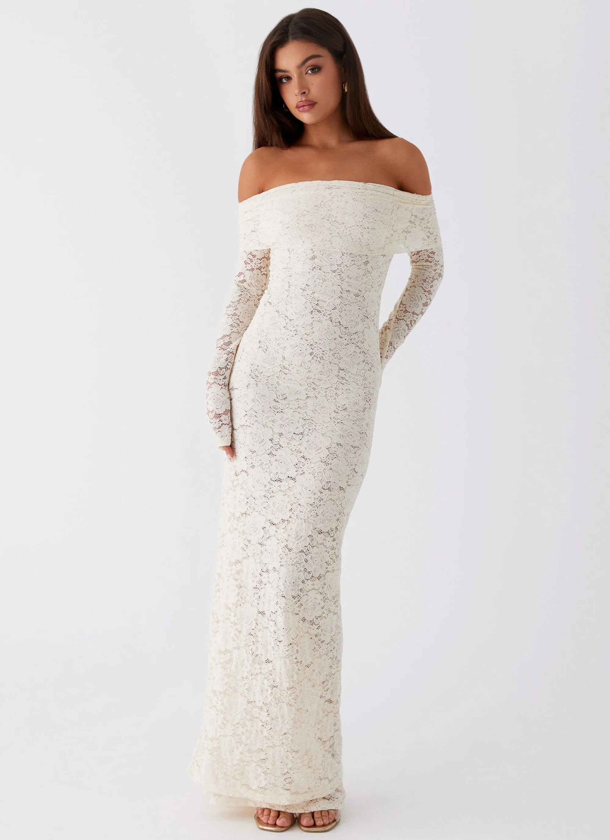Yours Always Lace Maxi Dress - Ivory Reinforced Seams